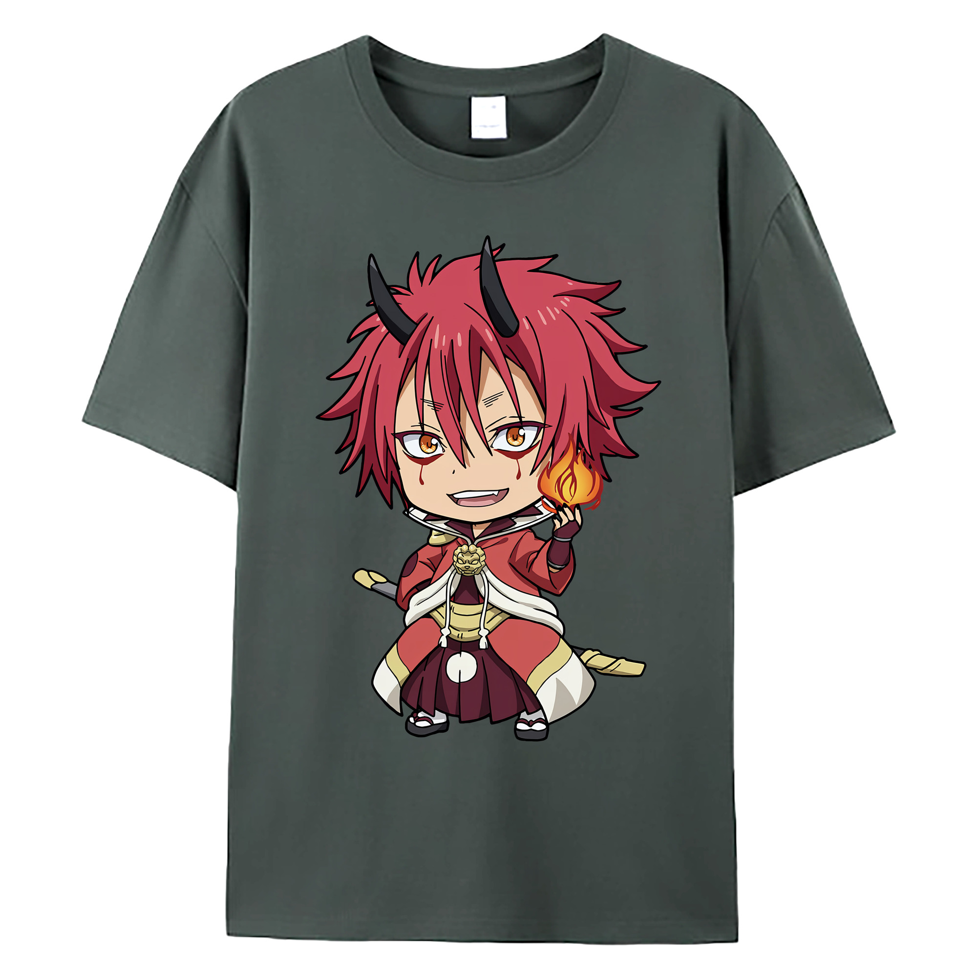 （画像用） 転スラ Regarding Reincarnated to Slime 綿100％ メンズ半袖Tシャツ｜肌触りやわらか＆通気性